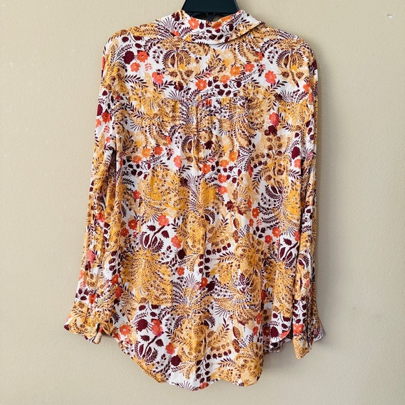 Anthropologie Pilcro Floral Print Button-Up Shirt Size M - Picture 6 of 12